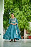 Premium Readymade Alia Cut Gown With Dupatta Set