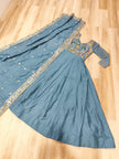 Premium Readymade Alia Cut Gown With Dupatta Set