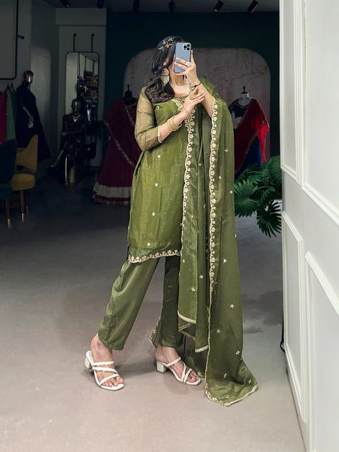 Ethnic Dress Collection Desi Vibe In Olive Tribe