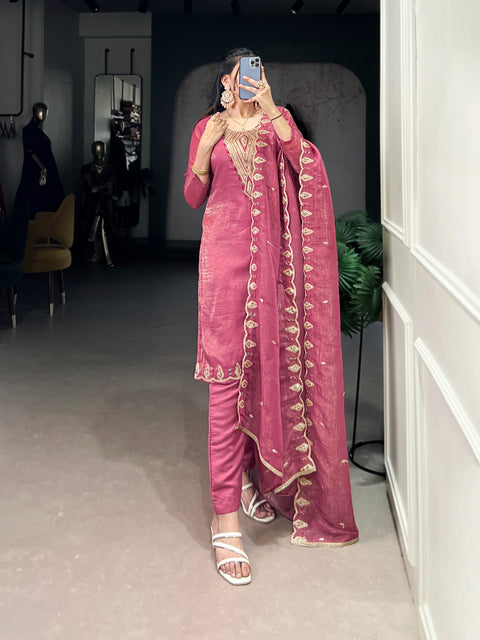 Ethnic Dress Collection Radiate Grace In Pink And Silver