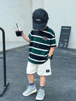 Trendy Boys Striped Streetwear Set For Casual Cool Daily Comfort