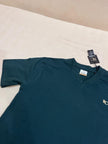 Premium Men Casual Dark Green V Neck Tee For Everyday Minimalist Style